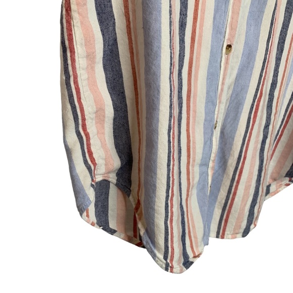 Anthropologie Maeve Chatham Striped Button Down Size Medium - Picture 10 of 10